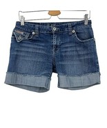 Vintage Denim Shorts Size 11/12 Cuffed Jean shorts Bubblegum American 90&#39;s - £21.79 GBP