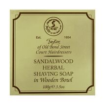 Taylor of Old Bond Street 100g Luxury Wooden Bowl Sandalwood Herbal Shav... - $118.00