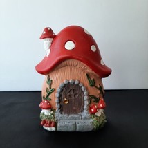 Fairy Garden Mushroom Forest Figurine 5&quot; Whimsical Fairy House Cottage Decor - £6.28 GBP