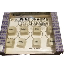 Wine Charms Wink Wine Charms Set of 8  Key Board Keys Design - $11.88