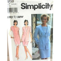Simplicity Sewing Pattern 9899 Jacket Dress Petite Misses Size 12-16 - $8.09