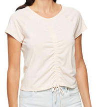 Calvin Klein Womens Ruched Front Cap Sleeve Top Color Peach Ice Coral Size L - £38.89 GBP