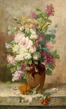 Art Giclee Printed Oil Painting Print Still Life with Roses Canvas - £10.97 GBP+