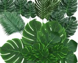 Tbuy Rose Artificial Monstera Palm Leaves Green Bulk Greenery, 76Pcs. 8K... - $35.97