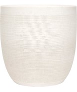 Creative Co-Op Large Matte White Embossed Stoneware Planter - $1,633.28 MXN