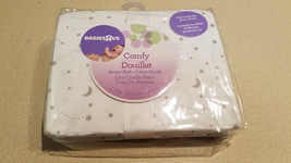 Babies R Us Jersey Knit Cradle Sheet 100% Cotton White/Grey Unisex (NEW) - £11.64 GBP