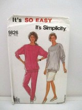 Simplicity 9826  Easy Misses Knit Top, Skirt, pants Uncut Size PT-XL - £3.13 GBP