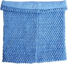 Light Blue Crochet Tutu Top Lined 12 Inches X 10 Inches Elastic Crochet ... - $24.74
