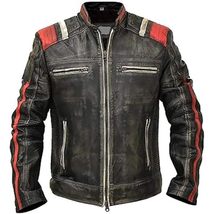 Trends Fashion vintage cafe racer Distressed Leather Jacket For Mens (US, Alpha, - £101.69 GBP+