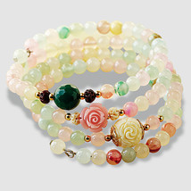 Smithsonian Pastel Gemstones Wrap Bracelet or Converts to Necklace - $24.99