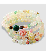 Smithsonian Pastel Gemstones Wrap Bracelet or Converts to Necklace - £19.97 GBP