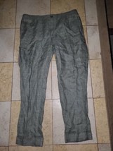 &quot;Bespoke Green Linen Drawstring Pants Custom Tailored 38x29 Made in Italy&quot; - $58.20