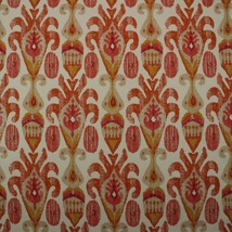 P KAUFMANN MATADOR CANTALOUPE ORANGE RED IKAT MULTIPURPOSE FABRIC BY YAR... - £7.77 GBP