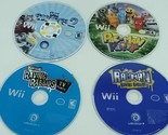 Nintendo Wii Games Lot of 4 Bundle Pac Man Party Raving Rabbids Tv Smurfs 2 - £18.48 GBP