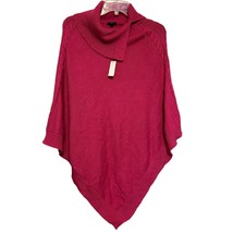 Talbots Womens Poncho Sweater Pink Large Cowl Neck Braided Knit Pullover... - £38.77 GBP