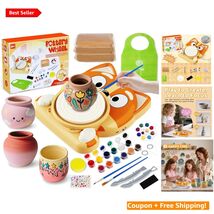 Engaging Pottery Wheel Kit with Foot Pedal - Perfect for Young Artists A... - $64.30