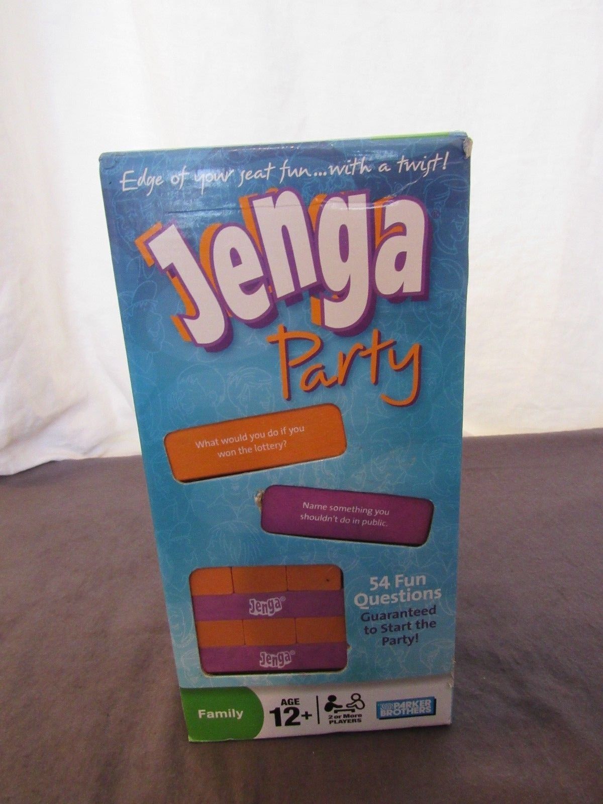 New Jenga Party Wood Blocks 54 Questions Printed on Blocks 2008 NOS - $58.53