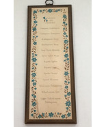 Vintage shabby chic weights and measures conversion guide wooden wall pl... - $19.75