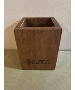 Cutco Utensil Spoon Tool Holder Box Storage Wooden Honey Oak 4x4x5” Made... - $266.10 MXN