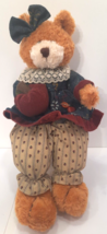 Vintage Dan Dee Collector's Choice Teddy Bear That Sits on Shelf - Apple Theme - $17.67