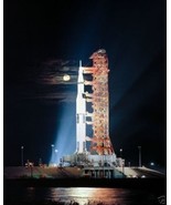Saturn V Apollo 17 illuminated by searchlights on launch pad New 8x10 Photo - £7.02 GBP
