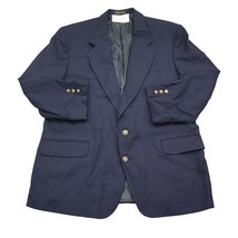 Oscar dela Renta Suit Mens 44R Blue Plain Single Breasted Notch Lapel Jacket - £31.54 GBP