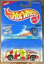 1996 Hot Wheels #418 Fast Food Series 3/4 SWEET STOCKER White w/Chrome 3 Spokes - £7.78 GBP