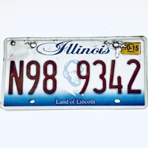 2015 United States Illinois Land of Lincoln Passenger License Plate N98 9342 - $16.82