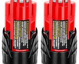 2 Pack Upgraded Version 3.0Ah 12V Replacement Battery For Milwaukee M12 ... - £29.25 GBP