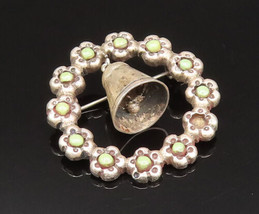 925 Silver - Vintage Antique Jingle Bell Serpentine Wreath Brooch Pin - ... - £69.44 GBP