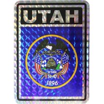 K&#39;s Novelties Wholesale Lot 6 State of Utah Flag Reflective Decal Bumper... - $8.88