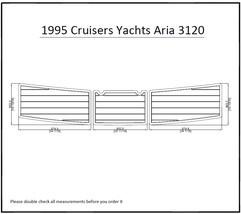 1995 Cruisers Yachts Aria 3120 Swim Platform Pad Boat EVA Foam Teak Floo... - £220.33 GBP