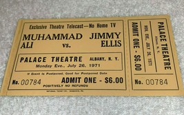 Muhammad Ali Vs Jimmy Ellis 1971 Original Unused Boxing Ticket Albany New York - £19.92 GBP