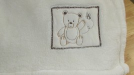 Baby Gear cream brown teddy bear bee in corner blanket soft plush - £9.36 GBP