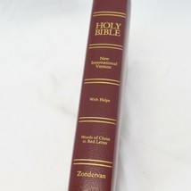 Holy Bible New International Version With Helps Red Letter Zondervan 198... - £38.30 GBP