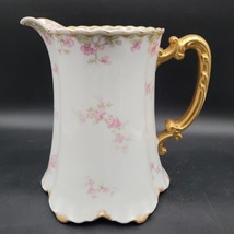 Very Large Antique c.1910 Haviland Limoges France Water Pitcher Schleige... - $148.49