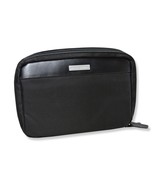 Brooks Brothers Black Ballistic Nylon Mesh Leather Trim Travel Case Bag ... - $40.10 CAD