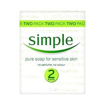 Simple Pure Soap for Sensitive Soap 125g (Pack of 2)  - $20.00
