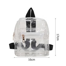 Mini Transparent Women Backpack Fashion PVC Cute Kids Girls School Bag Student B - £47.93 GBP