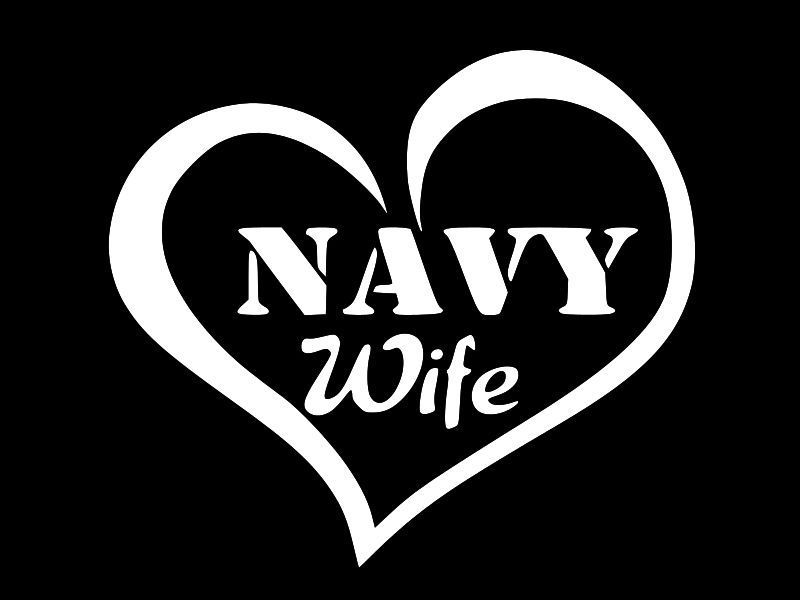 NAVY WIFE Veteran Military Vinyl Decal Car Wall Window Sticker CHOOSE SIZE COLOR