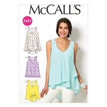 McCall Pattern Company M6960 Misses&#39; Tops and Tunics, Size Y &quot;XSM-SML-MED&quot; - £6.28 GBP