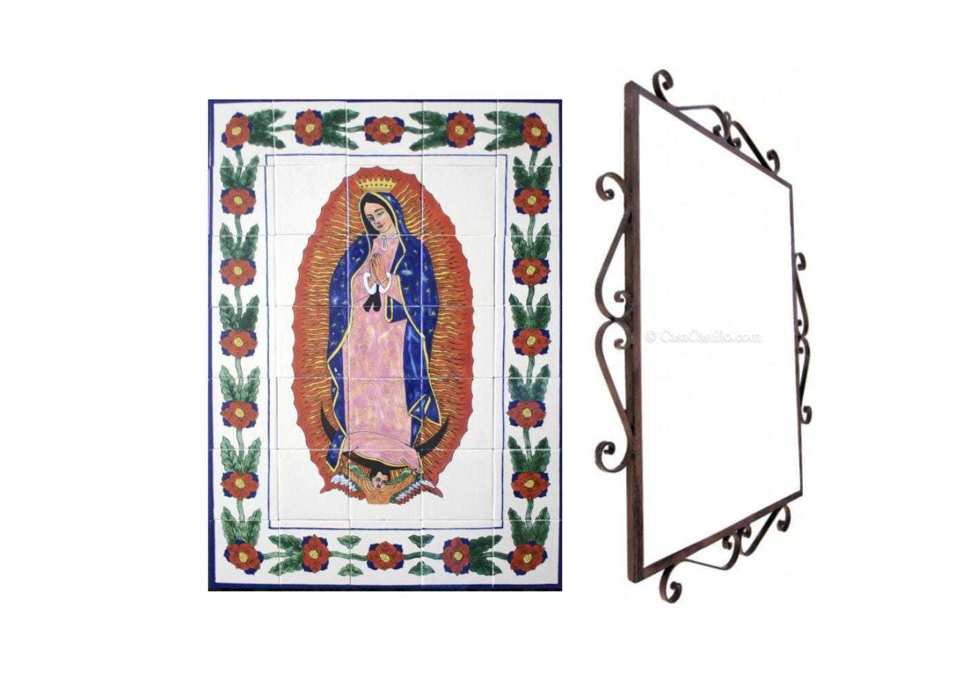 Mexican Talavera High Relief Mural - Virgen - - $333.00