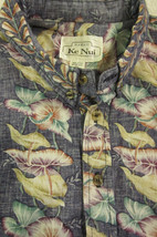 VINTAGE Ke Nui Purple Floral Pullover Reverse Print Hawaiian Aloha Shirt XL - £35.83 GBP