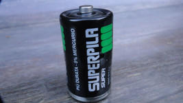 Vintage Superpila Super Radio 736 R20 D Type Battery For Collectors Made In EU - $7.57