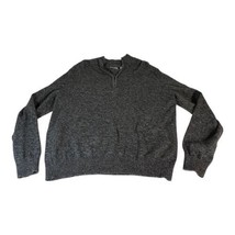 IZOD Mens 1/4 Zip Sweater Gray Classic Fit Pullover XL Quarter Zip EUC - $46.74