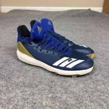 Adidas Mens Baseball Cleats 11.5 Blue White Shoe Metal Softball Boost Ic... - £11.54 GBP