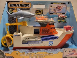 New 2013 Matchbox Mission Marine Rescue Shark Ship Large Boat Play Set B... - £176.32 GBP