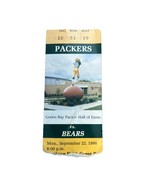 1986 CHICAGO BEARS v GREEN BAY PACKERS TICKET 9-22 PAYTON PERRY DITKA SI... - $20.00
