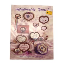 Vintage Cross Stitch Patterns, Affectionately Yours by Bette Ashley Designs Book - $10.70
