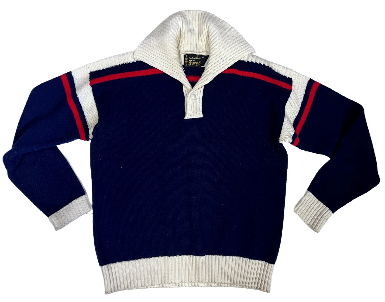70s Pullover Sweater Colorblock Fargo Vintage Mens 1970s L Item image 6